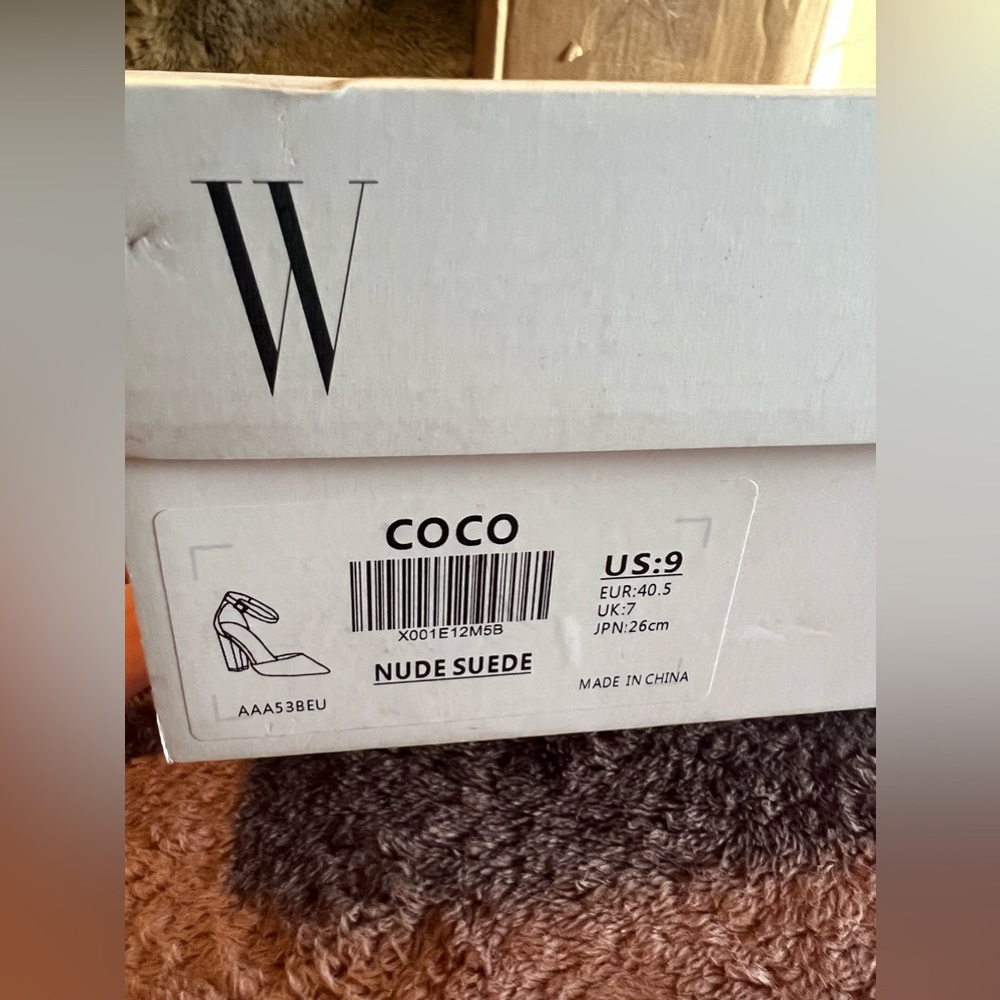 BNIB Dreampairs suede tan heels - women’s size 9 - Picture 4 of 5